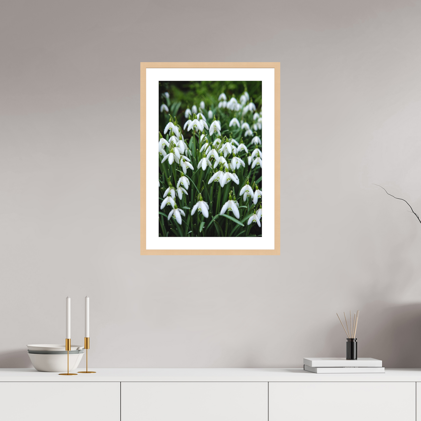 40 x 60 cm, maple wood Country Garden V