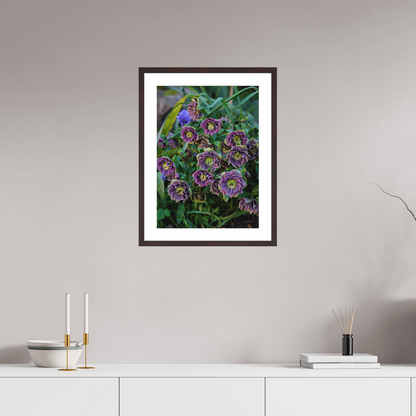 40 x 55.5 cm, Dark brown wood Country Garden IV