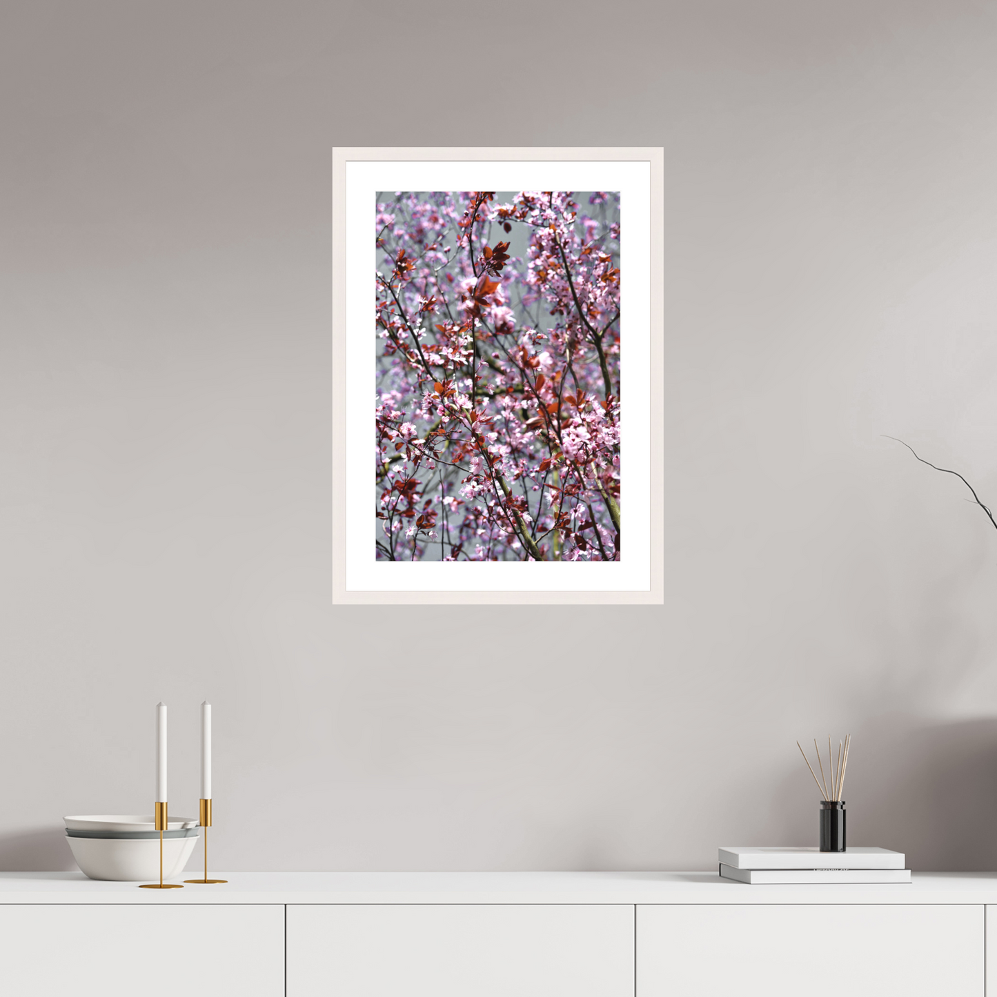 40 x 60 cm, Maple white Country Garden III
