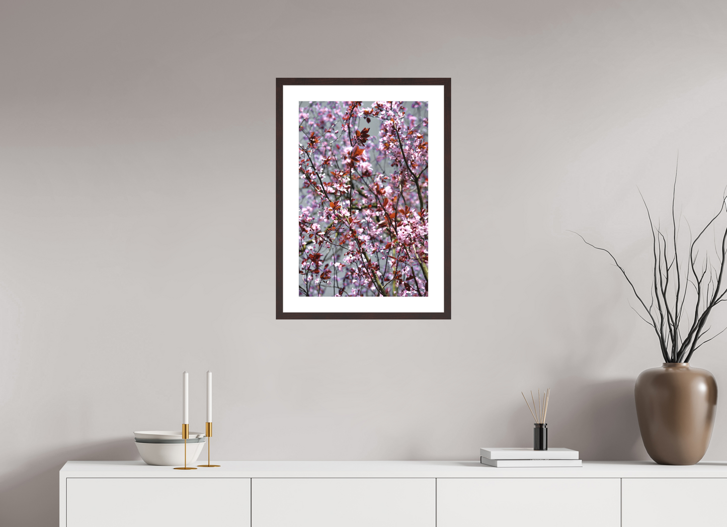40 x 60 cm, Alder brown Country Garden III