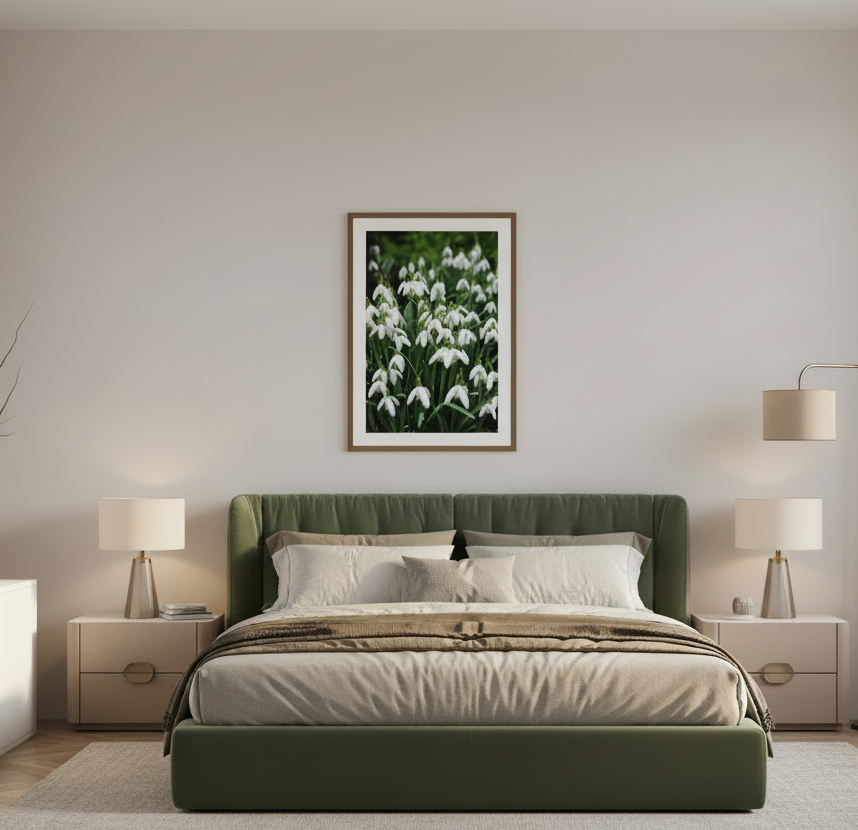 50 x 75 cm, walnut frame Country Garden V