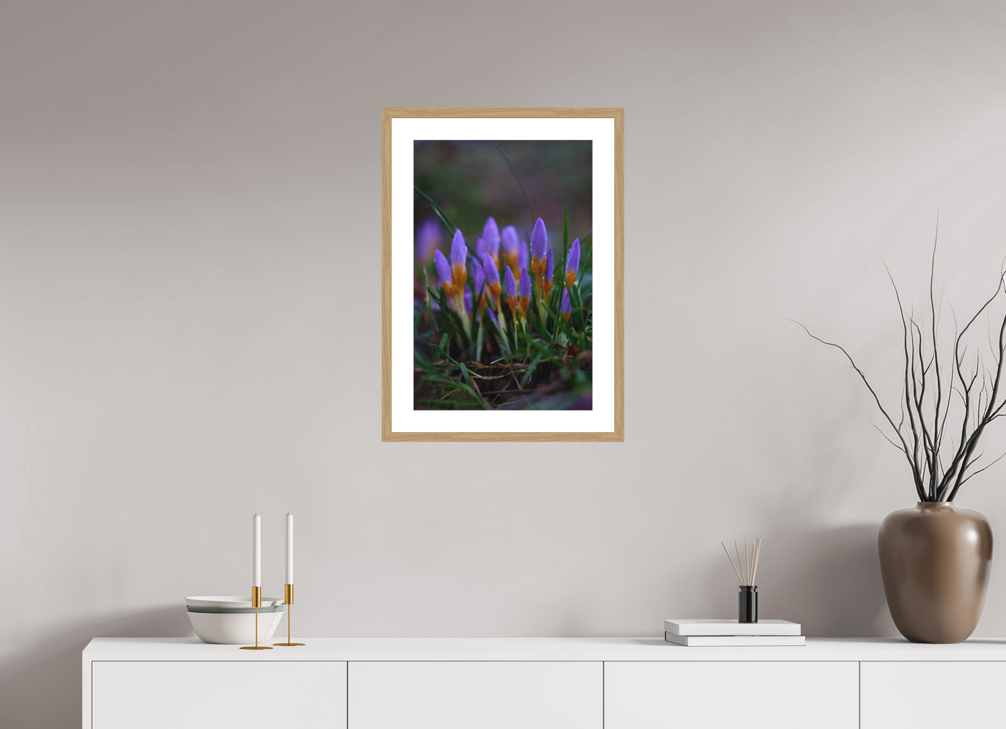 40 x 60 cm, Natural oak The Country Garden I